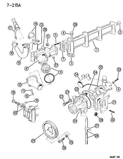 1996 Jeep Cherokee Nut Diagram for 4778961