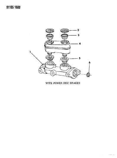 1991 Chrysler Town & Country Master Cylinder Diagram 1