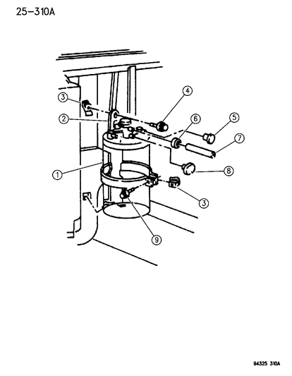 1996 Dodge Dakota Vacuum Canister Diagram