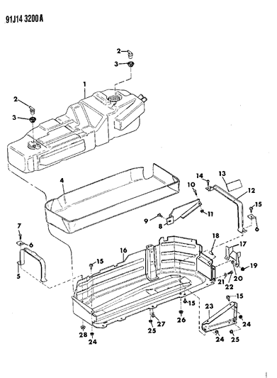 1991 Jeep Grand Wagoneer Fuel Tank Diagram