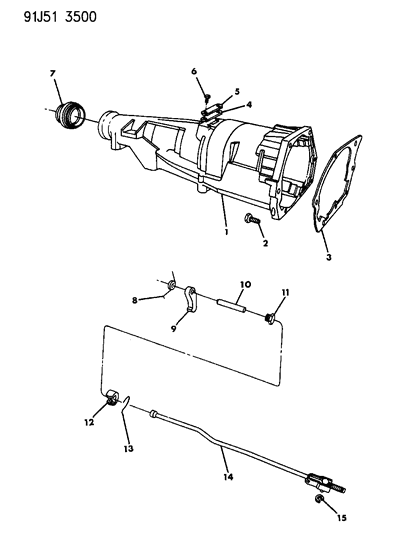 1993 Jeep Grand Cherokee Extension & Parking Sprag Diagram