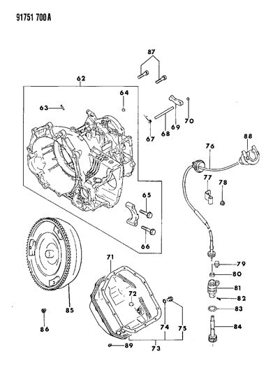 1991 Dodge Stealth Case & Miscellaneous Parts Diagram 2