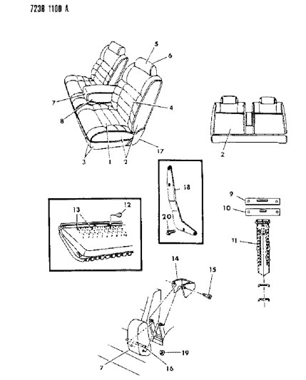 1987 Chrysler New Yorker Front Seat Diagram 5