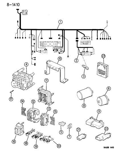 1995 Jeep Cherokee Wiring Instrument Panel Diagram for 56010062