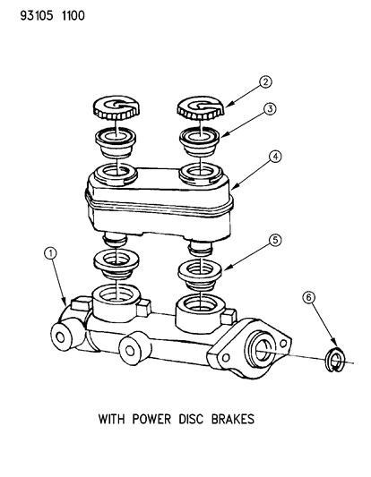 1993 Chrysler New Yorker Salon Master Cylinder Diagram 1