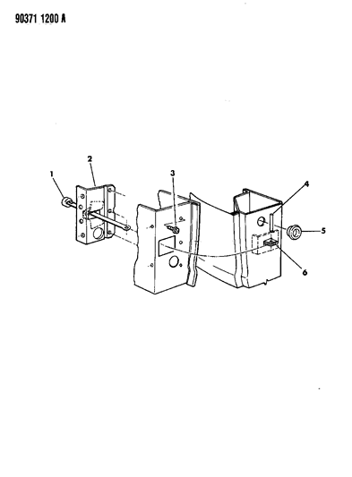 1992 Dodge Ram Van Door, Cargo Check Arm Diagram