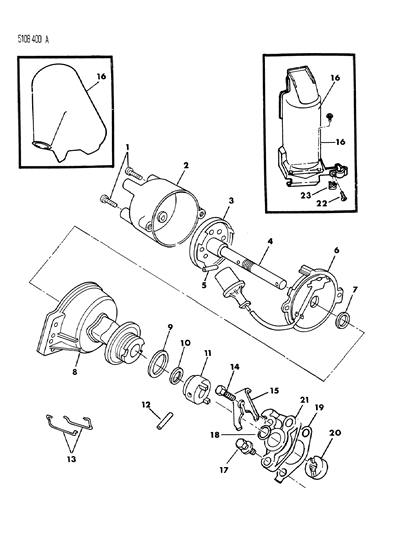 1985 Chrysler LeBaron Base Distributor Diagram 1