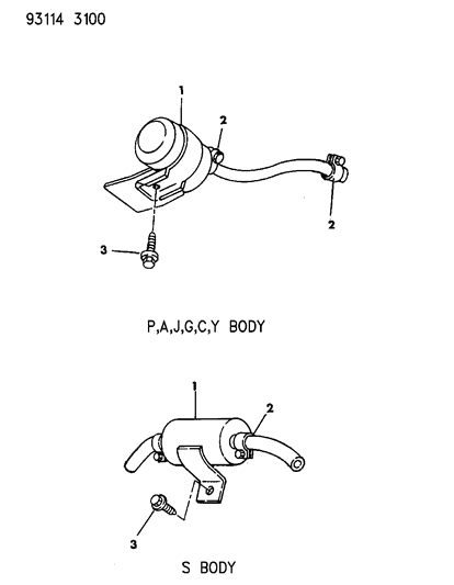 1993 Chrysler LeBaron GTC Fuel Filter Diagram