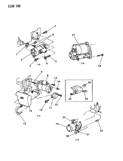 1986 Chrysler LeBaron Starter Installations Diagram