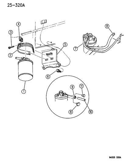 1995 Dodge Ram Van Vacuum Canister Diagram