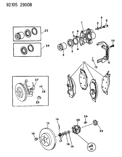 1992 Dodge Caravan Front Wheel Driving Diagram for 6502247