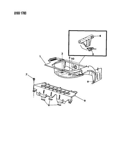 1988 Dodge Shadow Floor Pan Rear Diagram