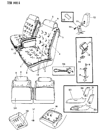 1987 Dodge 600 Front Seat Diagram 4