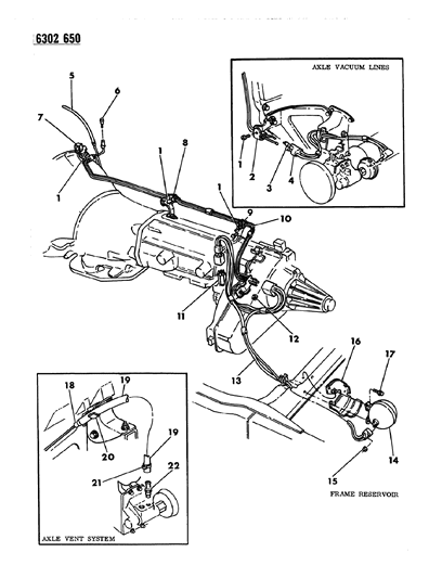 1987 Dodge Dakota Disconnect Assy - Front Axle Diagram