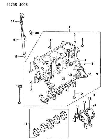 1994 Dodge Colt Cylinder Block Diagram 2