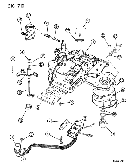 1996 Dodge Dakota Valve Body Diagram 1