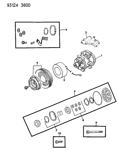 1993 Dodge Caravan A/C Compressor Diagram 1