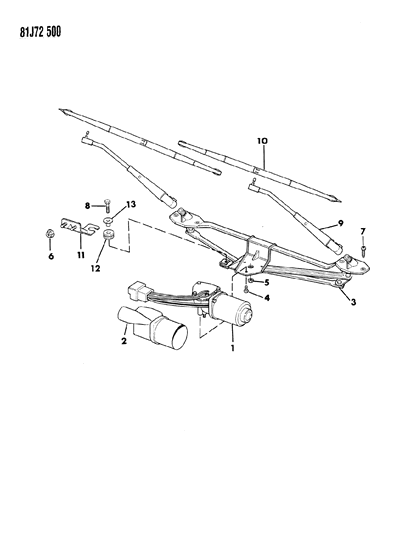 1986 Jeep Comanche Windshield Wiper System Diagram