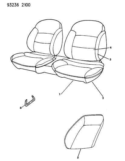 1993 Dodge Daytona Rear Seat Diagram 3