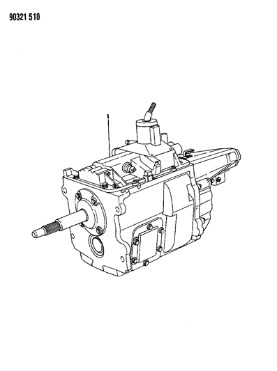 1993 Dodge W350 Transmission Case, Extension & Miscellaneous Parts Diagram 1