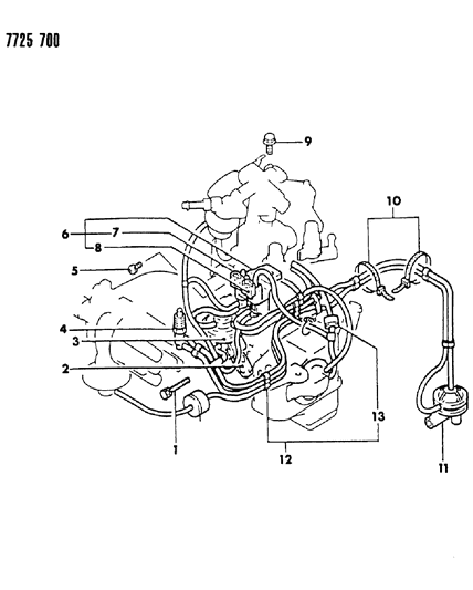 1988 Dodge Colt EGR System Diagram 2