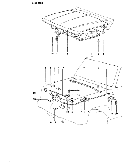 1988 Dodge Raider Screw-Screw Diagram for MF351030