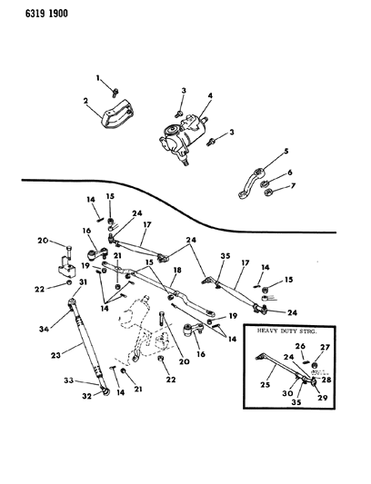 1987 Dodge Ram Wagon Gear & Linkage, Steering Diagram