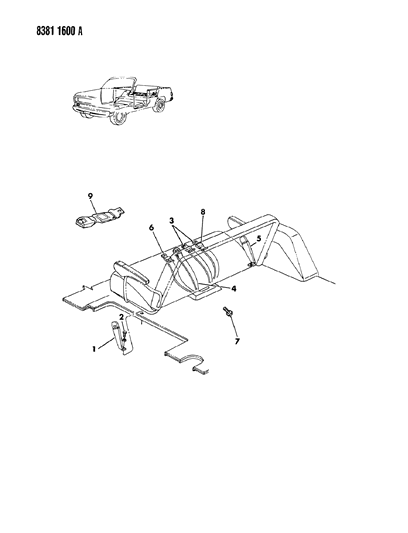 1988 Dodge D350 Belts - Rear Seat Diagram