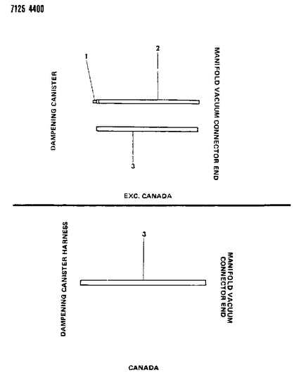 1987 Dodge Grand Caravan Vapor Canister Hose Harness - Vapor Diagram 2