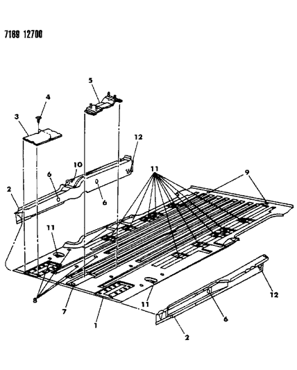 1987 Dodge Grand Caravan Floor Pan Diagram