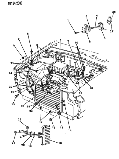 1991 Dodge Spirit Plumbing - A/C & Heater Diagram 4