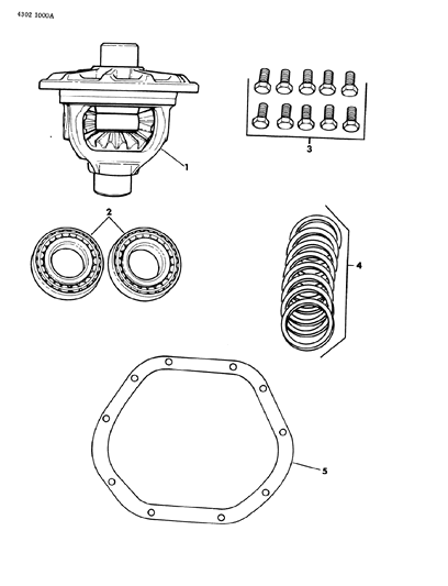 1984 Dodge Ramcharger Case Kit, Differential Diagram