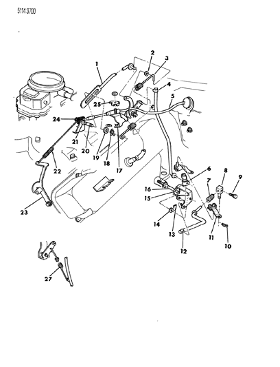 1985 Chrysler Fifth Avenue Throttle Control Diagram 2