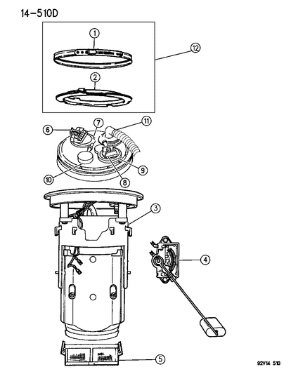 1992 Dodge Viper Valve-Fuel Tank Rollover Safety Diagram for 4763826