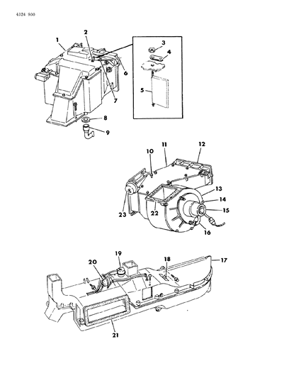 1984 Dodge Ram Van Seal-EVAPORATOR To Dash Diagram for 4114052