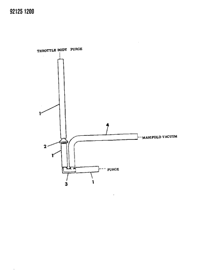 1992 Chrysler Town & Country Emission Hose Harness Diagram 3