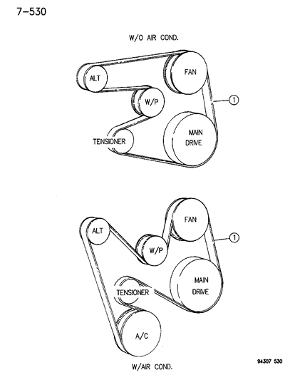 1996 Dodge Ram 2500 Drive Belts Diagram 3