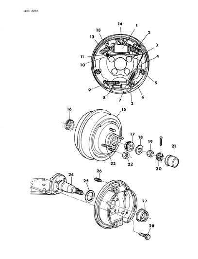 1984 Dodge Caravan Brakes Rear And Wheel Bearings Diagram