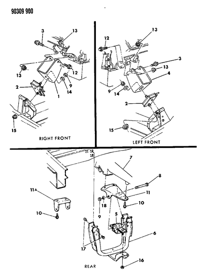 1991 Dodge Ram Wagon Engine Mounting Diagram 3