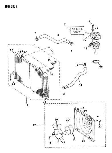 1991 Dodge Monaco Housing, Thermostat (See Illustration 8-150 For Switches) Diagram for T0267926