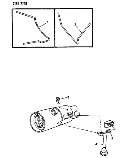 1987 Dodge Caravan Lever - Column Shift & Indicator Diagram