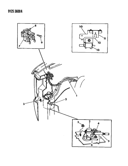 1989 Dodge Grand Caravan Vapor Canister Diagram 2