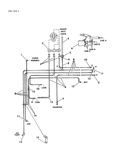 1984 Dodge D150 EGR Hose Harness Diagram 10