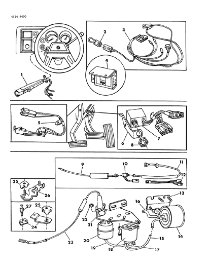 1984 Dodge Omni Speed Control - Electronic Diagram 1