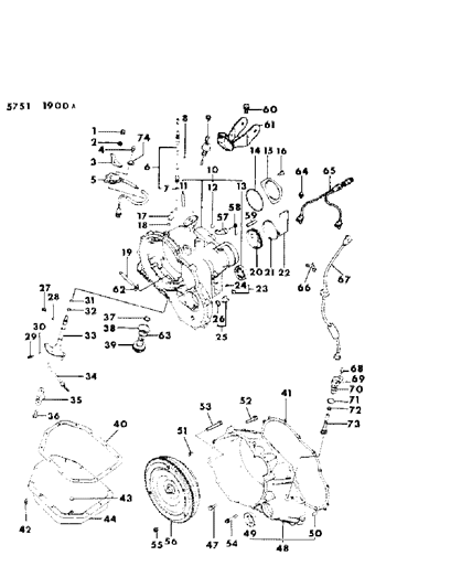 1986 Dodge Colt Case & Miscellaneous Parts Diagram