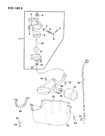 1986 Dodge Caravan Engine Oiling Diagram 1