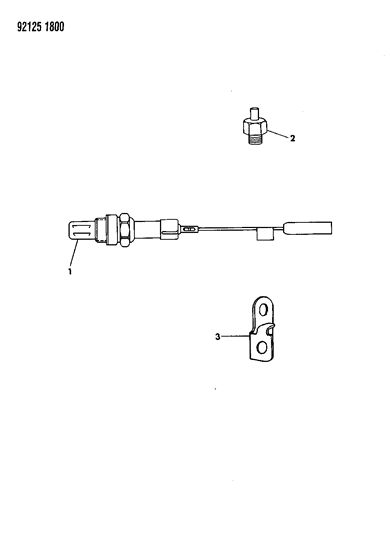 1992 Dodge Shadow Oxygen Sensor & Charge Temperature Sensor Diagram