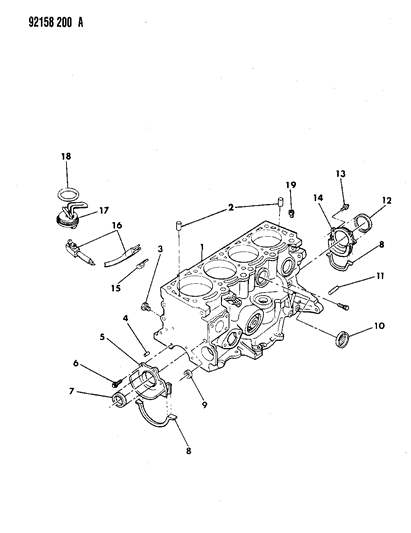 1992 Chrysler LeBaron Sedan Cylinder Block Diagram 1