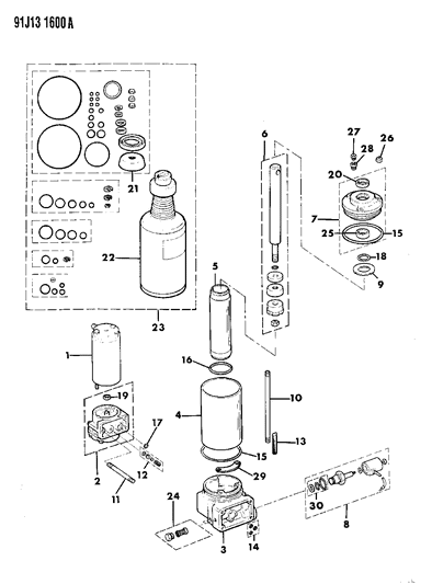 1992 Jeep Cherokee Snow Plow Power Lift Unit Diagram