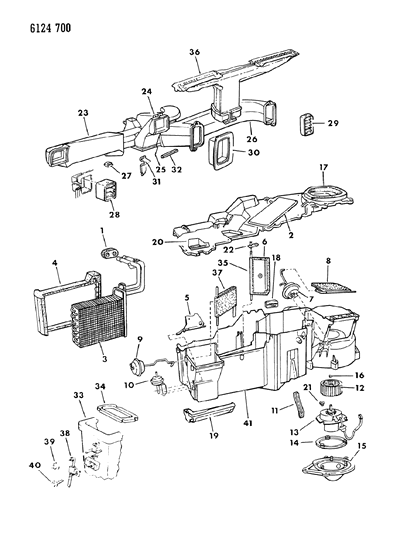 1986 Chrysler Fifth Avenue Heater Unit Diagram